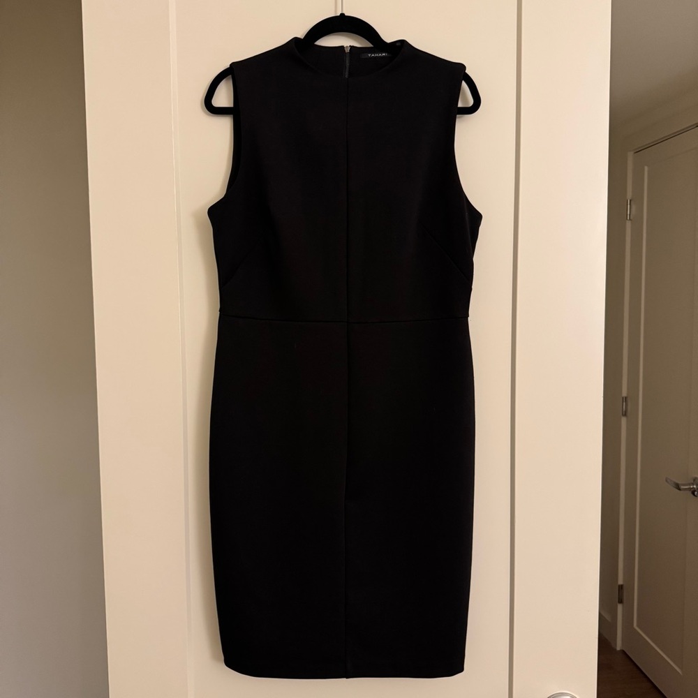 Tahari Black Sleeveless Mini Dress